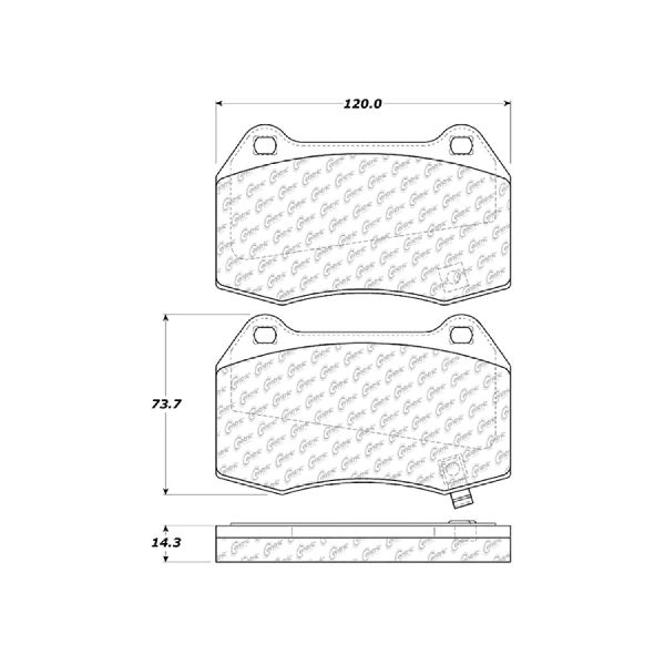 2002-2006 Nissan Sentra Disc Brake Pad Set - Front (Centric)