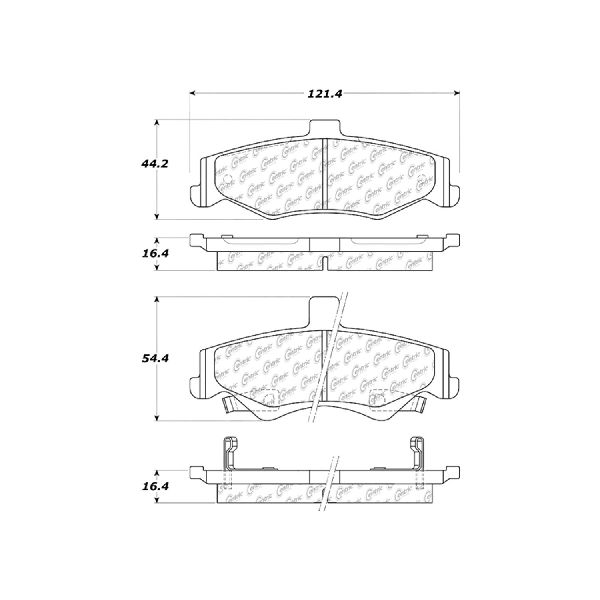 1998-2002 Pontiac Firebird Disc Brake Pad Set - Rear (Centric)