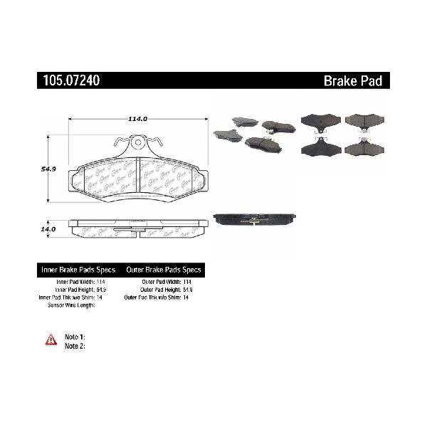 1997-2004 Mitsubishi Diamante Disc Brake Pad Set - Rear (Centric)