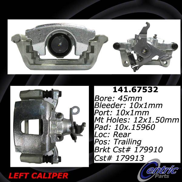 2012-2019 Dodge Journey Disc Brake Caliper - Rear Left (Centric)