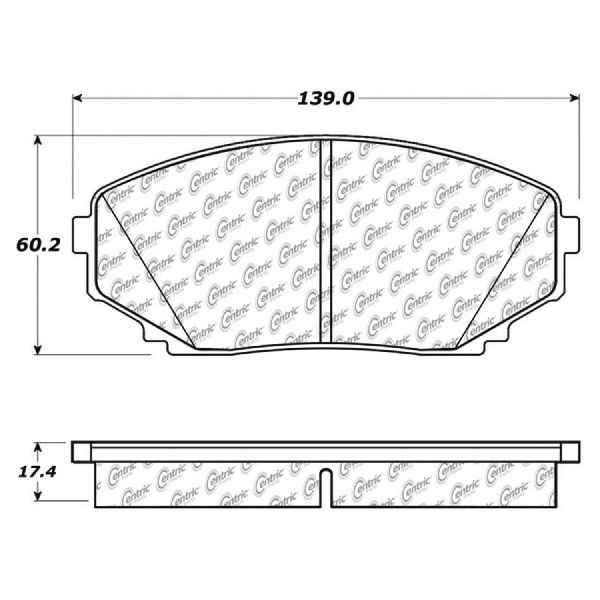 2007-2012 Mazda CX-7 Disc Brake Pad Set - Front (Centric)
