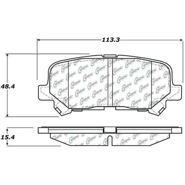 2011-2017 Honda Odyssey Disc Brake Pad Set - Rear (Centric)