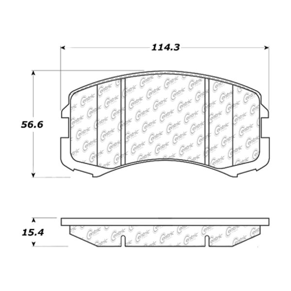 2002-2007 Mitsubishi Lancer Disc Brake Pad Set - Front (Centric)