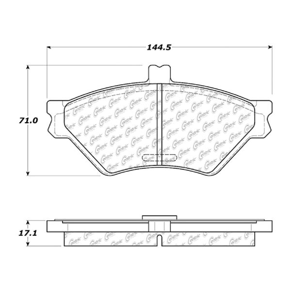 1995-1997 Lincoln Town Car Disc Brake Pad Set - Front (Centric)