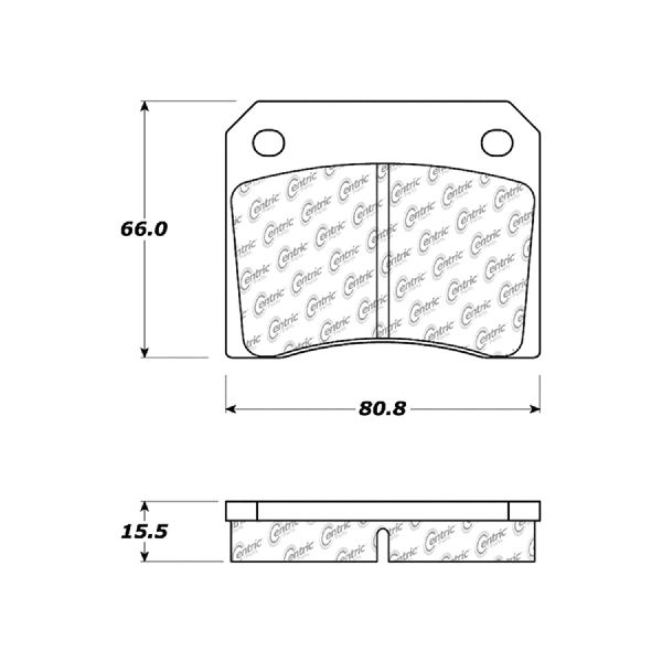 1964-1970 Maserati Quattroporte Disc Brake Pad Set - Rear (Centric)