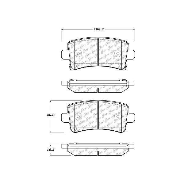 2016 Chevrolet Malibu Limited Disc Brake Pad Set - Rear (Centric)