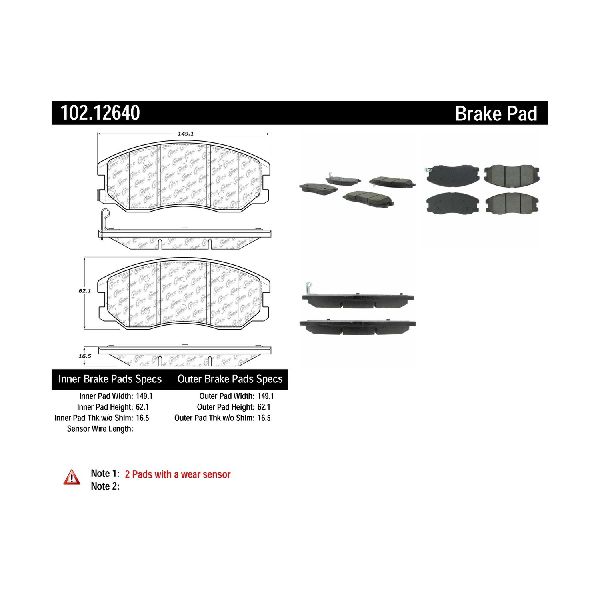 2007-2009 Chevrolet Equinox Disc Brake Pad Set - Front (Centric)