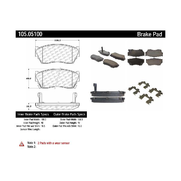 1991-1994 Nissan Sentra Disc Brake Pad Set - Front (Centric)