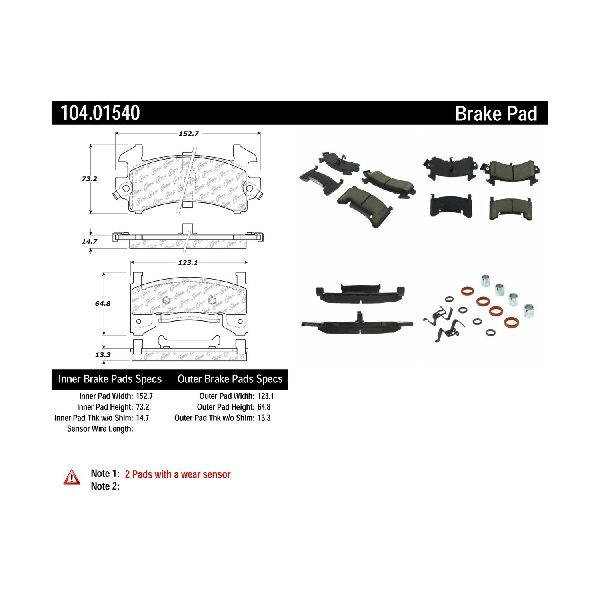 1978-1981 Buick Century Disc Brake Pad Set - Front (Centric)