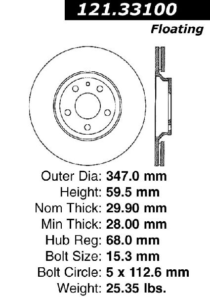 2005-2011 Audi A6 Quattro Disc Brake Rotor - Front (Centric)