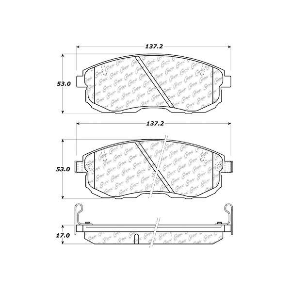 2000-2006 Nissan Sentra Disc Brake Pad Set - Front (Centric)