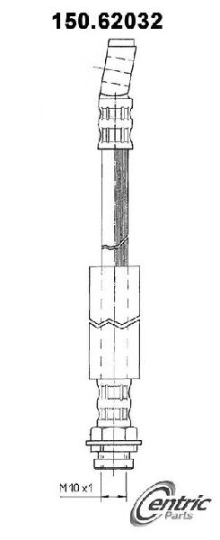 1982-1991 Chevrolet Cavalier Brake Hydraulic Hose - Front Left (Centric)