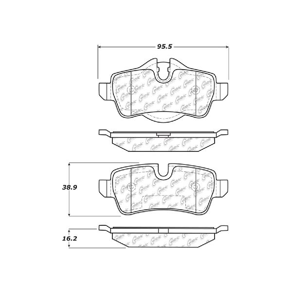2007-2015 Mini Cooper Disc Brake Pad Set - Rear (Centric)