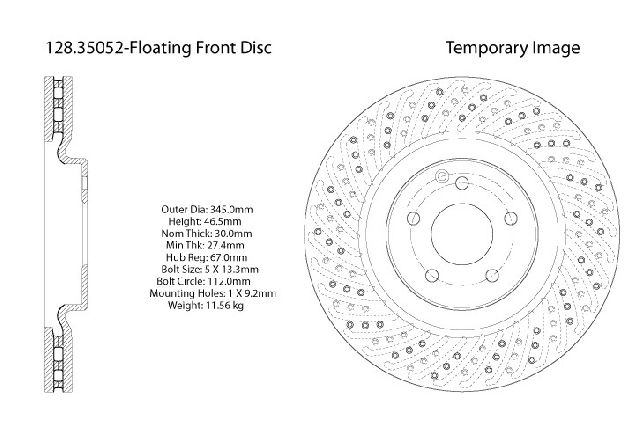 2006 Jaguar XKR Disc Brake Rotor - Front (Centric)