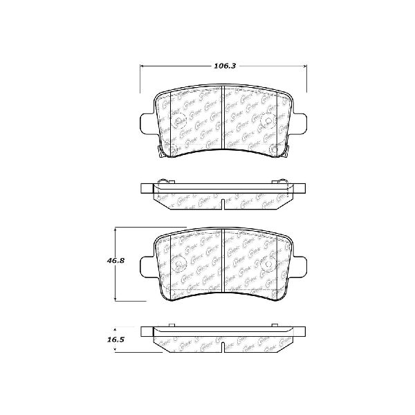 2011 Saab 9-5 Disc Brake Pad Set - Rear (Centric)