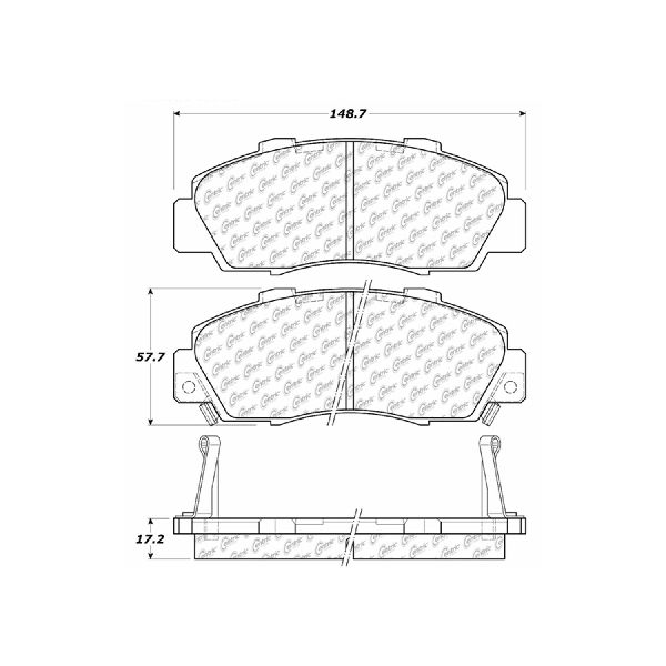 1995-1998 Honda Odyssey Disc Brake Pad Set - Front (Centric)