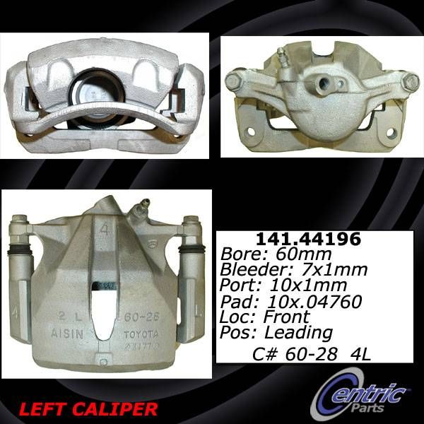 2000-2001 Toyota Camry Disc Brake Caliper - Front Left (Centric)