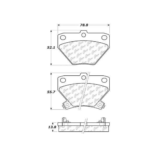 2003-2006 Pontiac Vibe Disc Brake Pad Set - Rear (Centric)