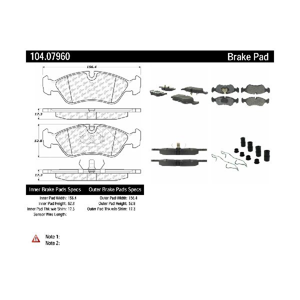 1999-2002 Daewoo Lanos Disc Brake Pad Set - Front (Centric)