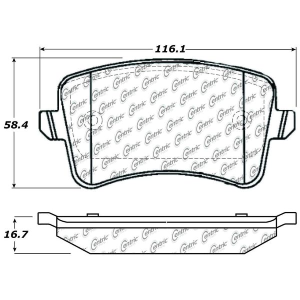 2009-2016 Audi A4 Disc Brake Pad Set - Rear (Centric)