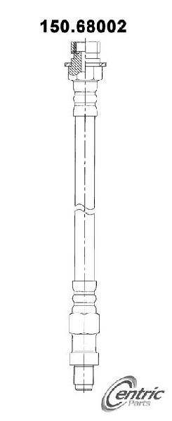 1960-1962 Chevrolet Suburban Brake Hydraulic Hose - Rear (Centric)