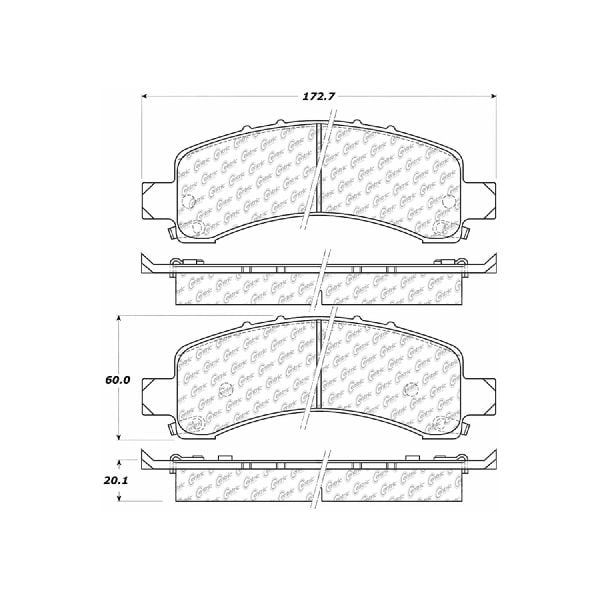 2003-2020 Chevrolet Express 3500 Disc Brake Pad Set - Rear (Centric)
