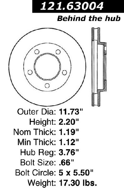 1974-1980 International Scout II Disc Brake Rotor - Front (Centric)