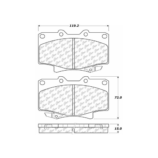 1993-1997 Toyota Land Cruiser Disc Brake Pad Set - Front (Centric)