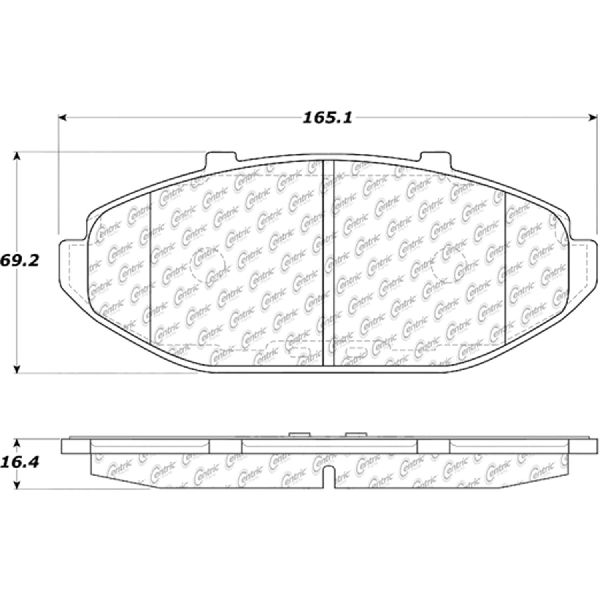 1998-2002 Lincoln Town Car Disc Brake Pad Set - Front (Centric)