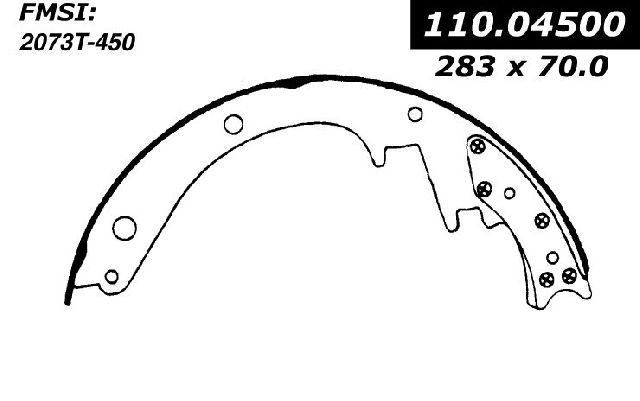 1976-1977 GMC Jimmy Drum Brake Shoe - Rear (Centric)