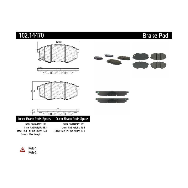 2010-2011 Hyundai Tucson Disc Brake Pad Set - Front (Centric)