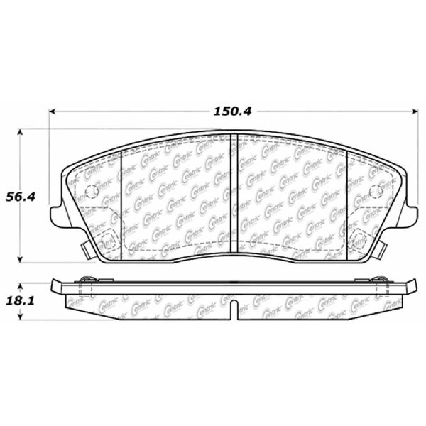 2005-2022 Chrysler 300 Disc Brake Pad Set - Front (Centric)