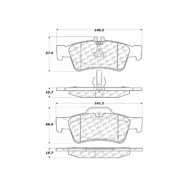 2007-2013 Mercedes-Benz S600 Disc Brake Pad Set - Rear (Centric)