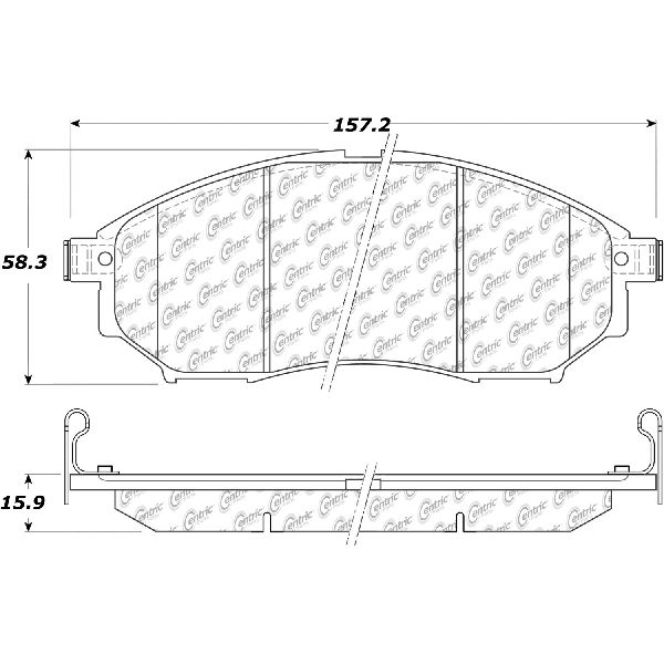 2006-2012 INFINITI FX35 Disc Brake Pad Set - Front (Centric)