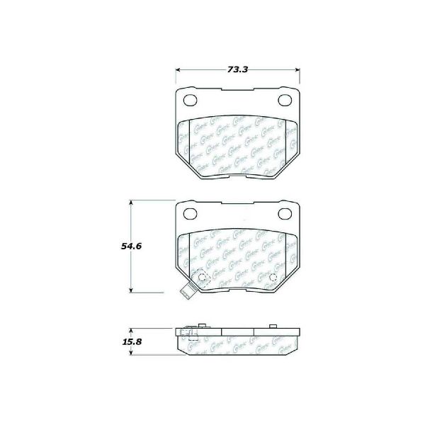 2006-2007 Subaru Impreza Disc Brake Pad Set - Rear (Centric)