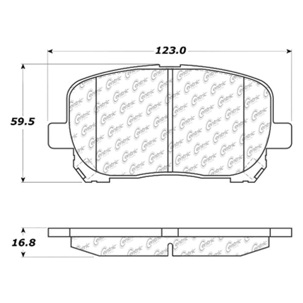 2003-2008 Pontiac Vibe Disc Brake Pad Set - Front (Centric)
