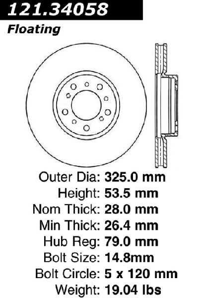 2001-2006 BMW M3 Disc Brake Rotor - Front Left (Centric)