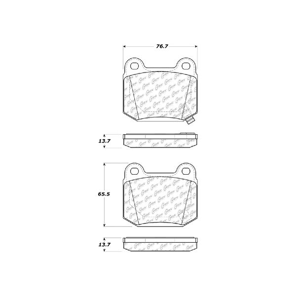 2019-2020 Toyota 86 Disc Brake Pad Set - Rear (Centric)