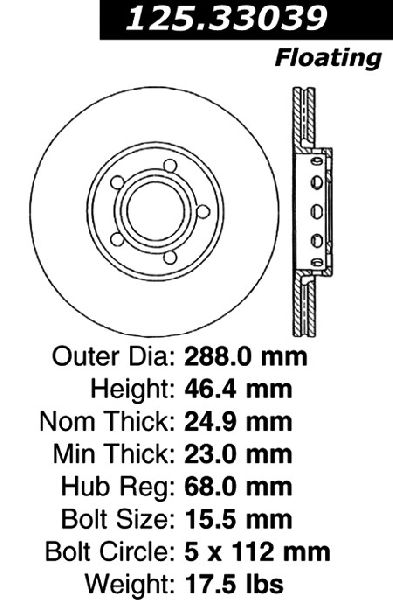 1996-2008 Audi A4 Disc Brake Rotor - Front (Centric)