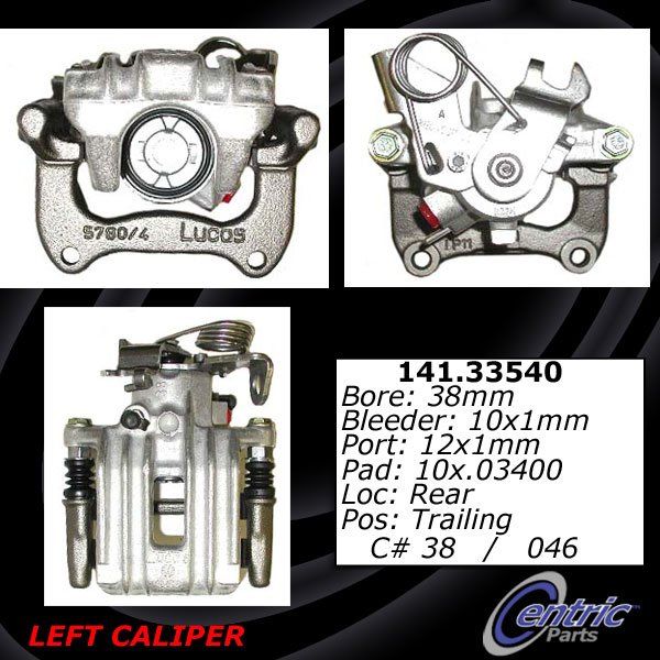 2001-2005 Audi Allroad Quattro Disc Brake Caliper - Rear Left (Centric)