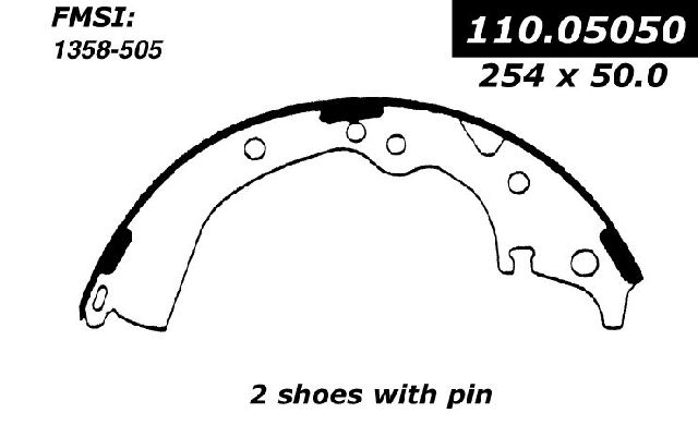 1984-1989 Toyota Van Drum Brake Shoe - Rear (Centric)