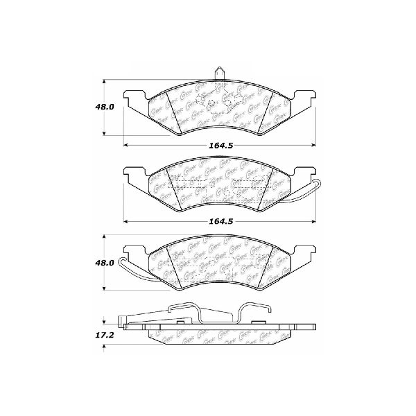1983-1988 Ford EXP Disc Brake Pad Set - Front (Centric)