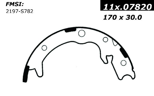 2003-2011 Honda Element Parking Brake Shoe - Rear (Centric)