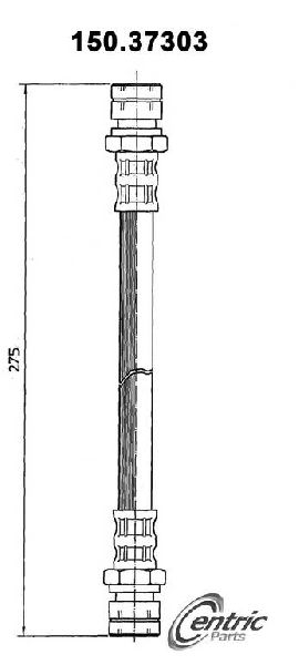 1963-1979 Volkswagen Transporter Brake Hydraulic Hose - Rear or Rear Right (Centric)