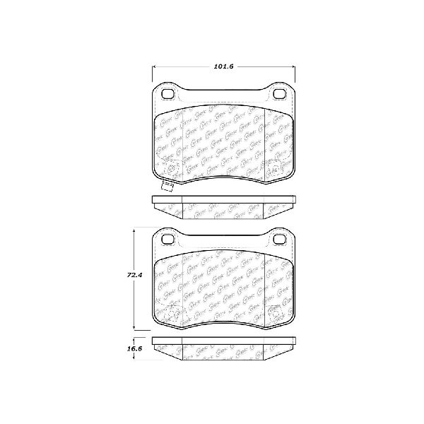2008-2014 Lexus IS F Disc Brake Pad Set - Rear (Centric)