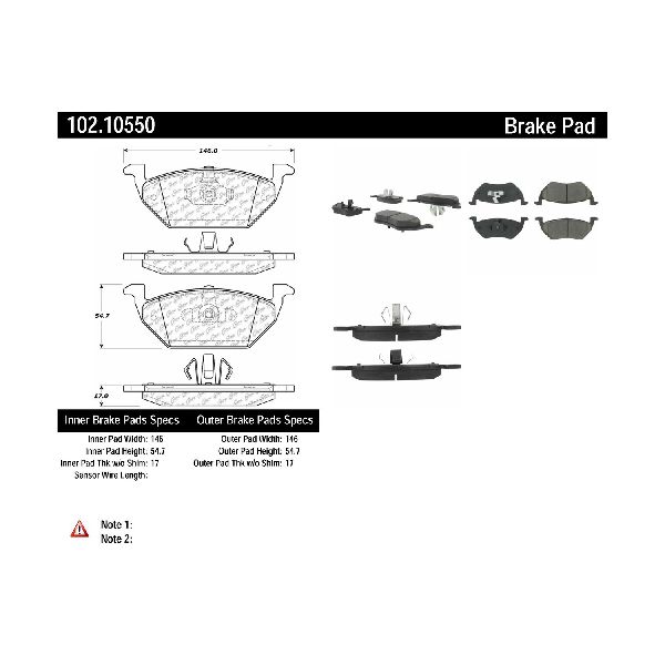 2005-2008 Mazda Tribute Disc Brake Pad Set - Rear (Centric)