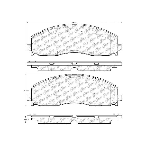 2012-2023 Ford F-350 Super Duty Disc Brake Pad Set - Front (Centric)