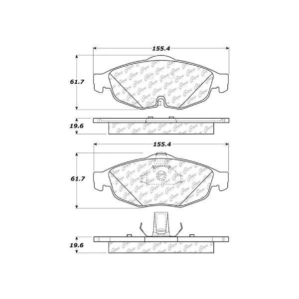 2001-2006 Dodge Stratus Disc Brake Pad Set - Front (Centric)