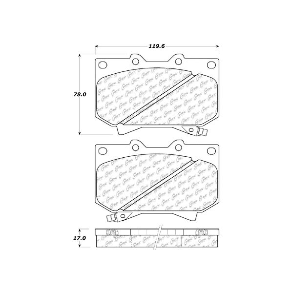 2001-2002 Toyota Sequoia Disc Brake Pad Set - Front (Centric)