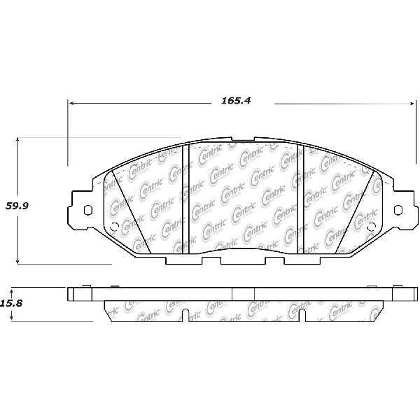 2014-2020 INFINITI QX60 Disc Brake Pad Set - Front (Centric)